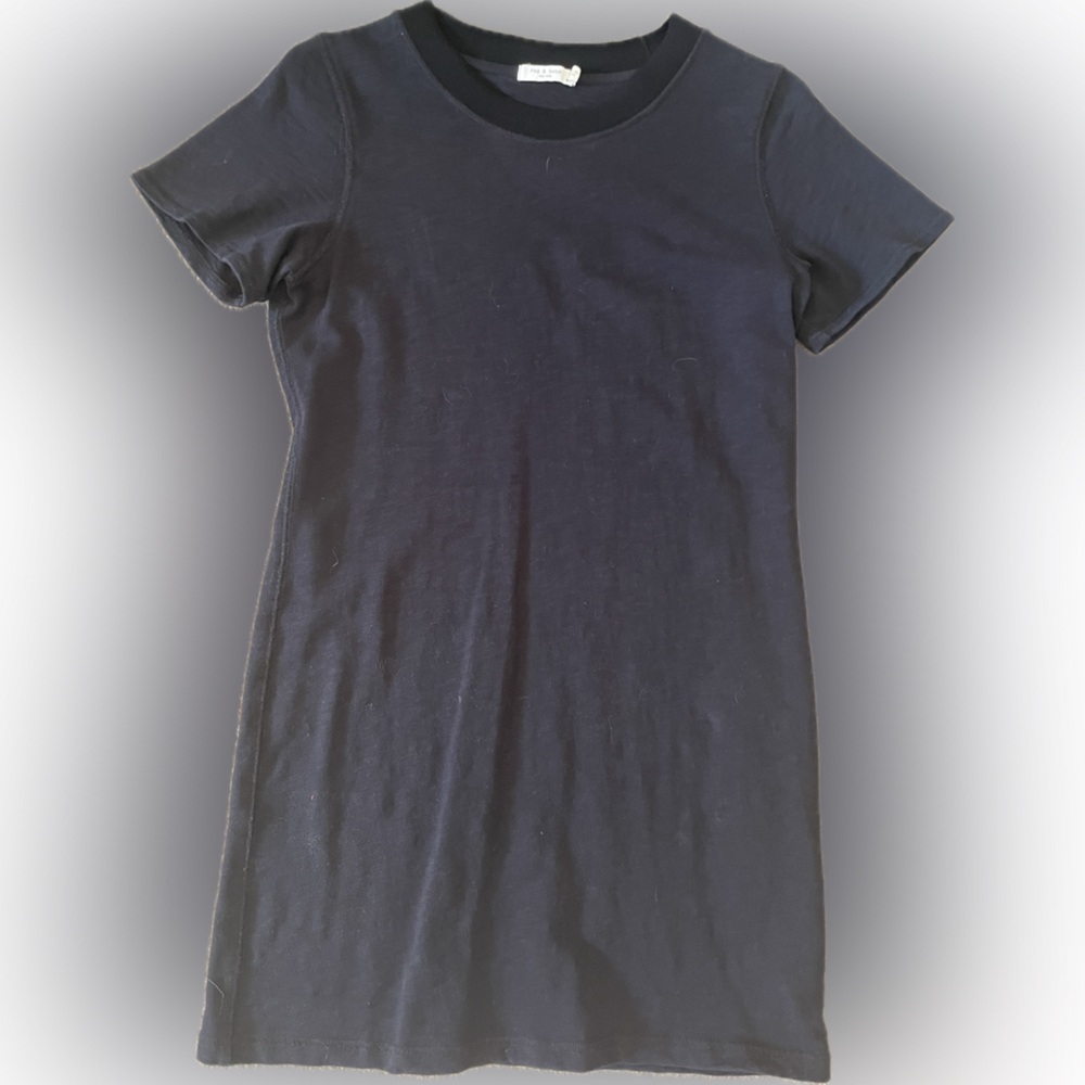Rag & Bone Classic Black Tshirt dress; size S